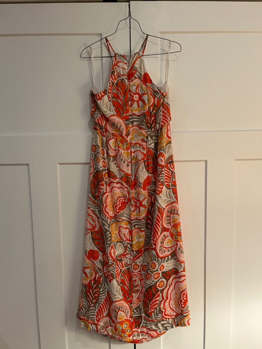 LOFT Coral and Pink Floral Maxi Dress - Picture 3 of 6